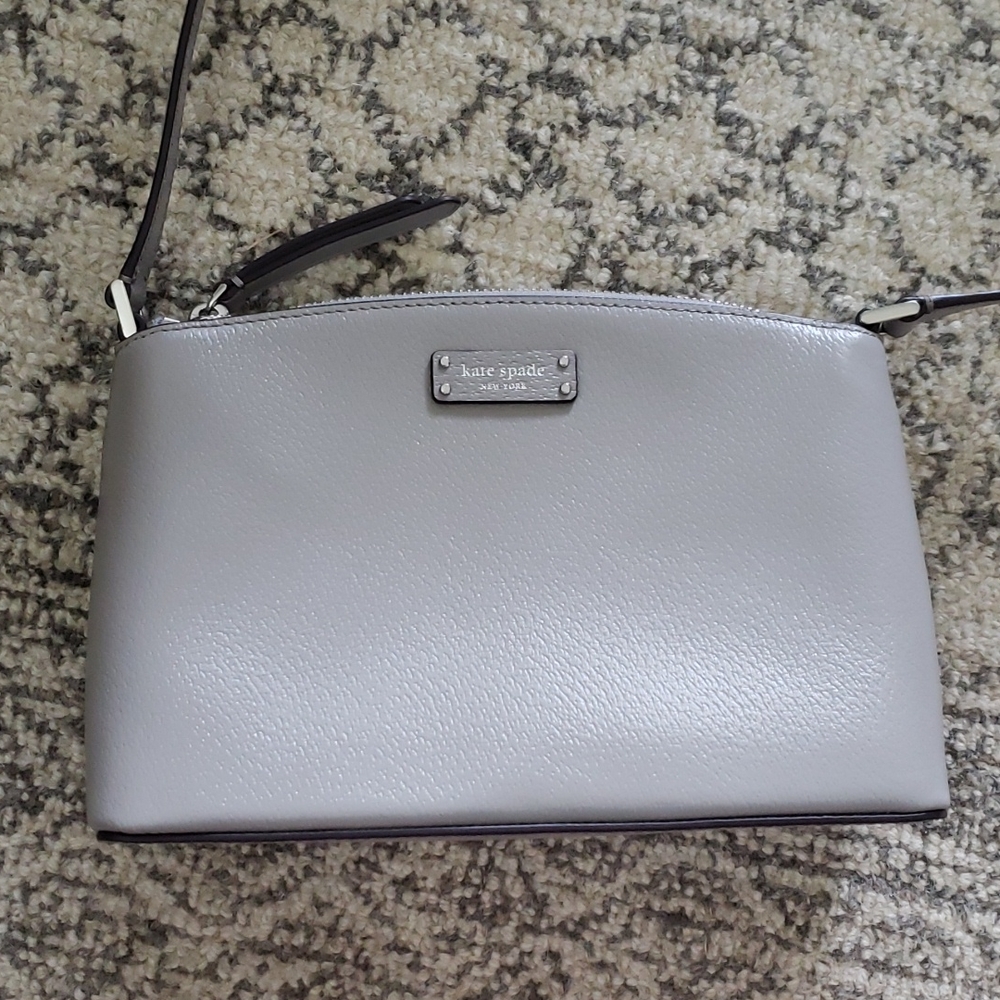 Kate Spade Small Grey Leather Crossbody